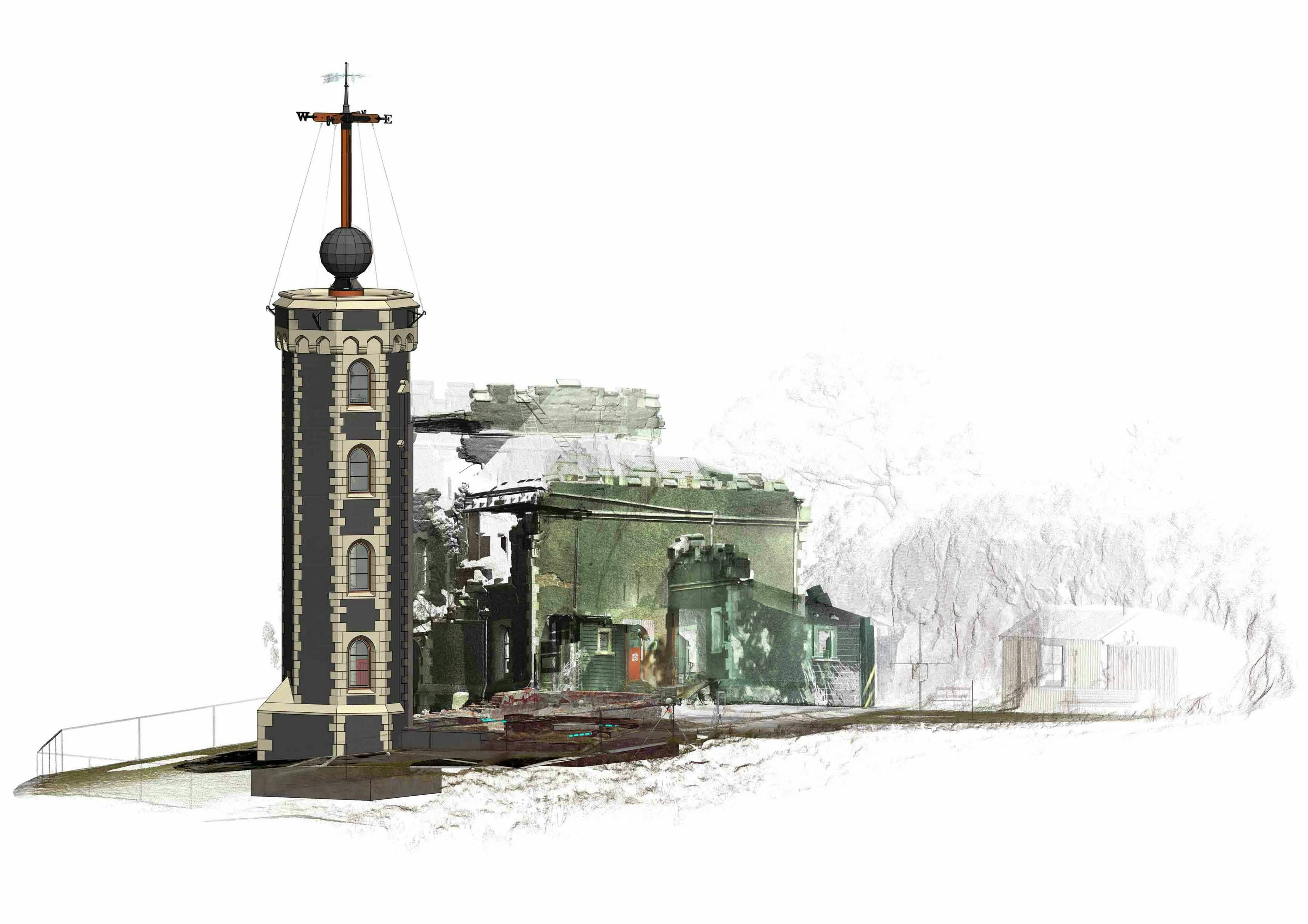 Lyttelton Timeball BIM Model and Point Cloud